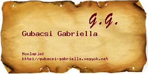 Gubacsi Gabriella névjegykártya