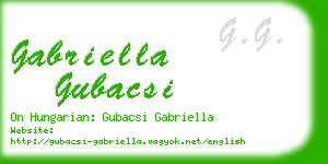 gabriella gubacsi business card